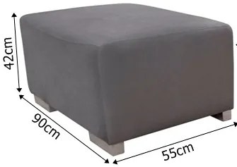 Canapea trei locuri Alison (Maro deschis) (cu taburete). 1031232