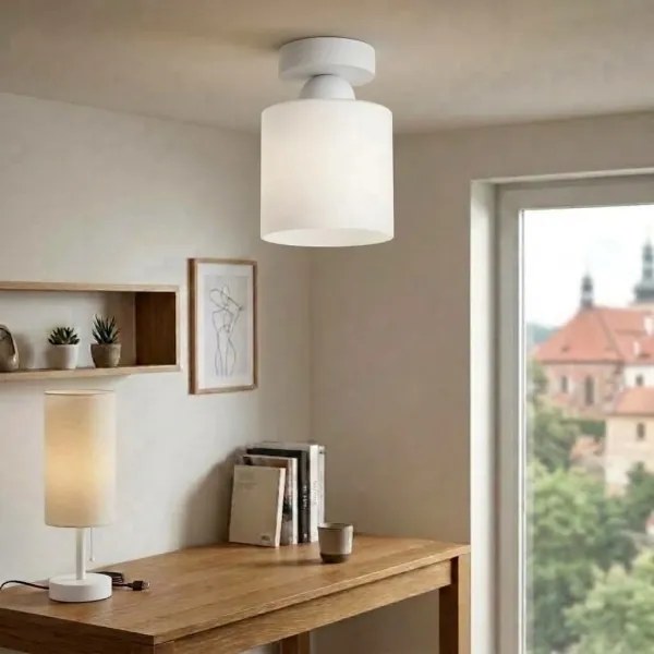 BRILAGI - LED Plafonieră RETRO GLASS 1xE27/60W/230V Ø 10 cm albă