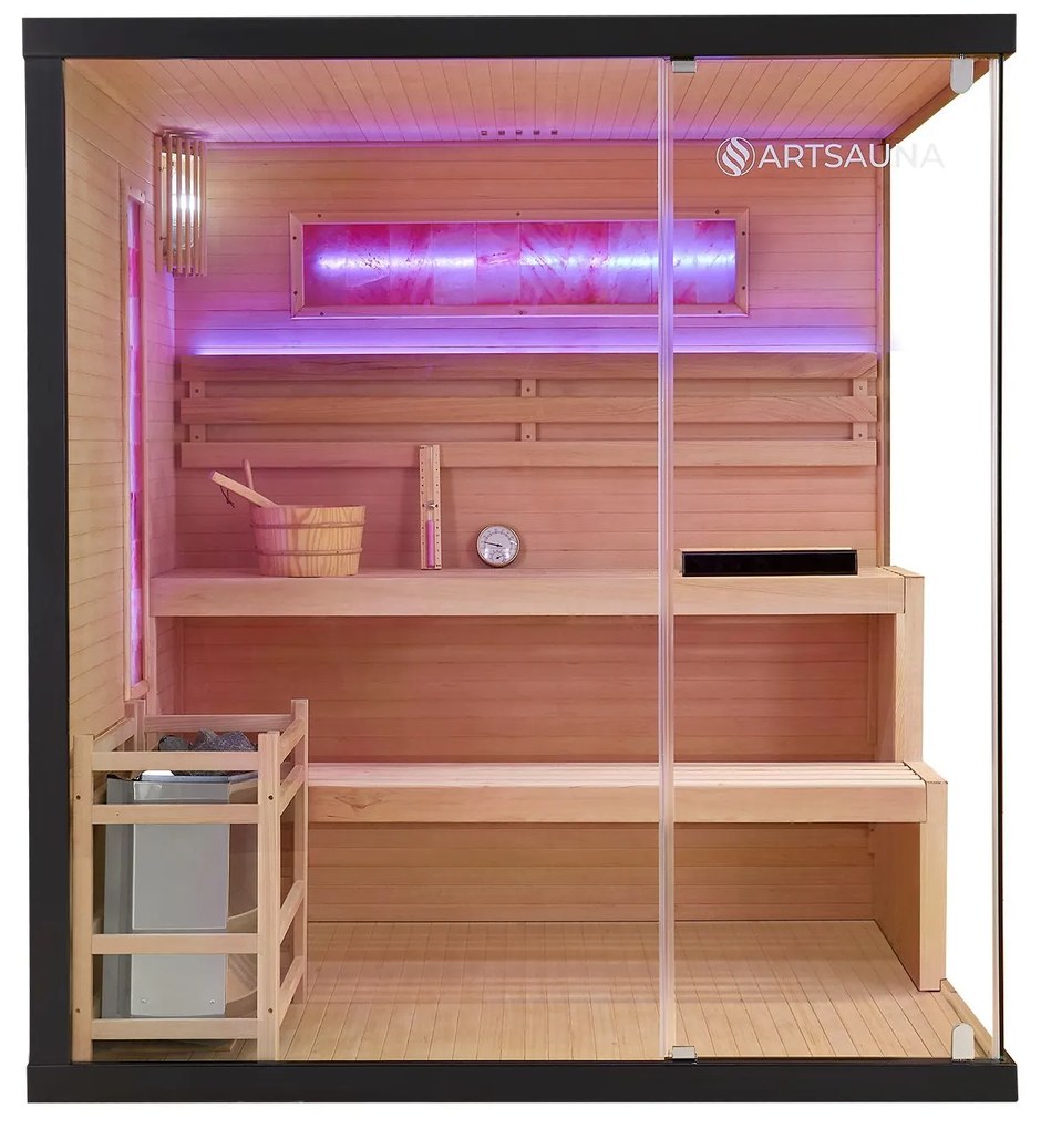 Vnútorná sauna Vantaa 175 so soľnými kameňmi