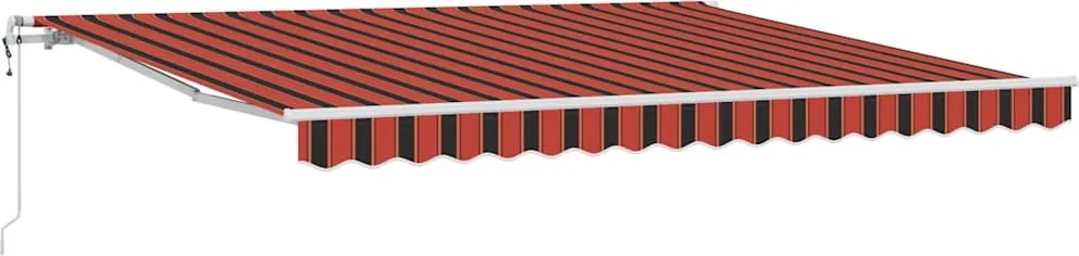 vidaXL Cortina Retractabilă Portocalie și maro 400 × 300 cm