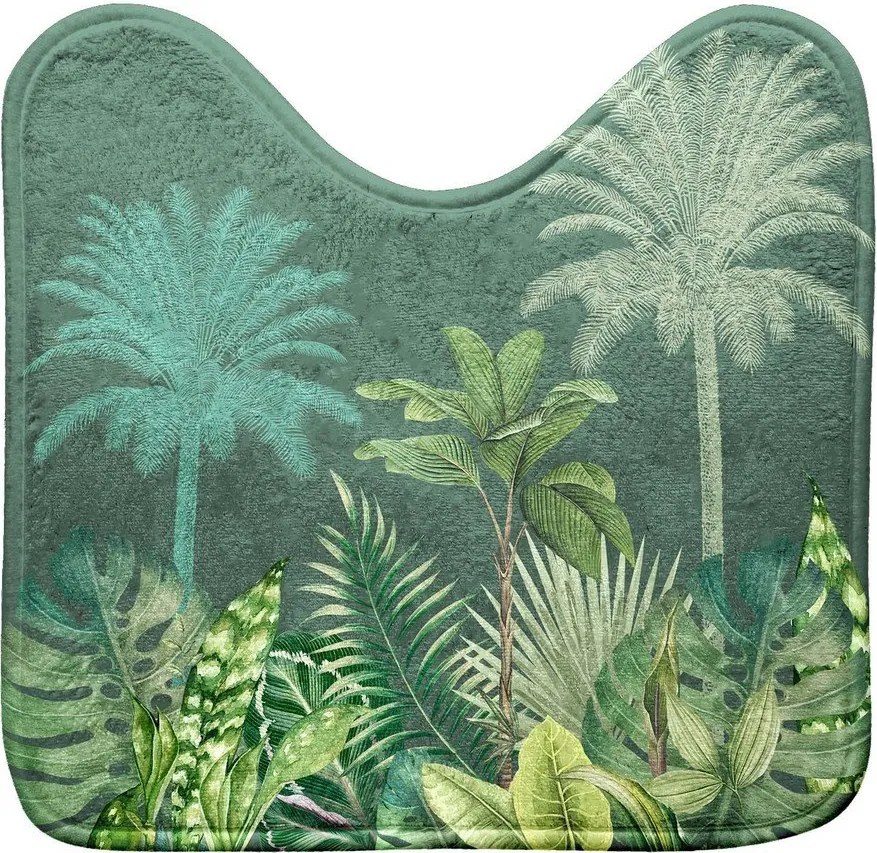 Covoraș de baie verde pentru WC din material textil 45x45 cm Vagabonde – douceur d'intérieur