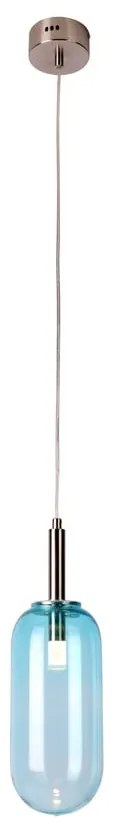 Lustră albastră LED cu abajur din sticlă ø 13 cm Fiuggi – Candellux Lighting