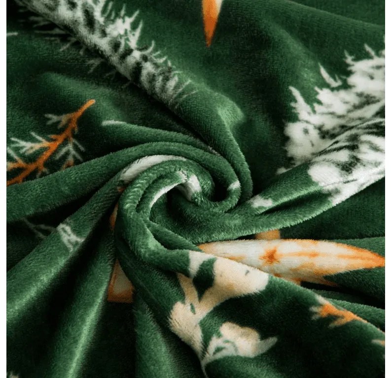 Lenjerie de pat din microfibra GREEN CHRISTMAS verde Dimensiune lenjerie de pat: 2 buc 70 x 90 cm | 200 x 220 cm