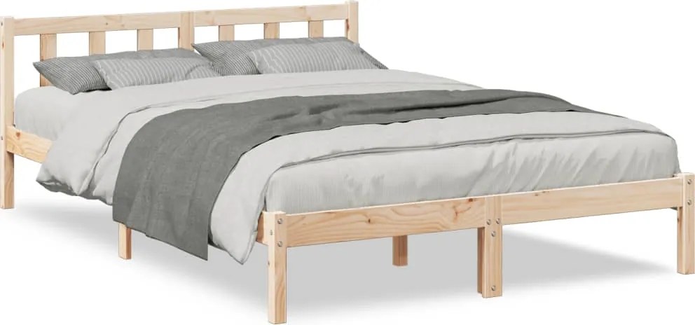 vidaXL Cadru pat foarte lung fără saltea, 160x220 cm, lemn masiv pin