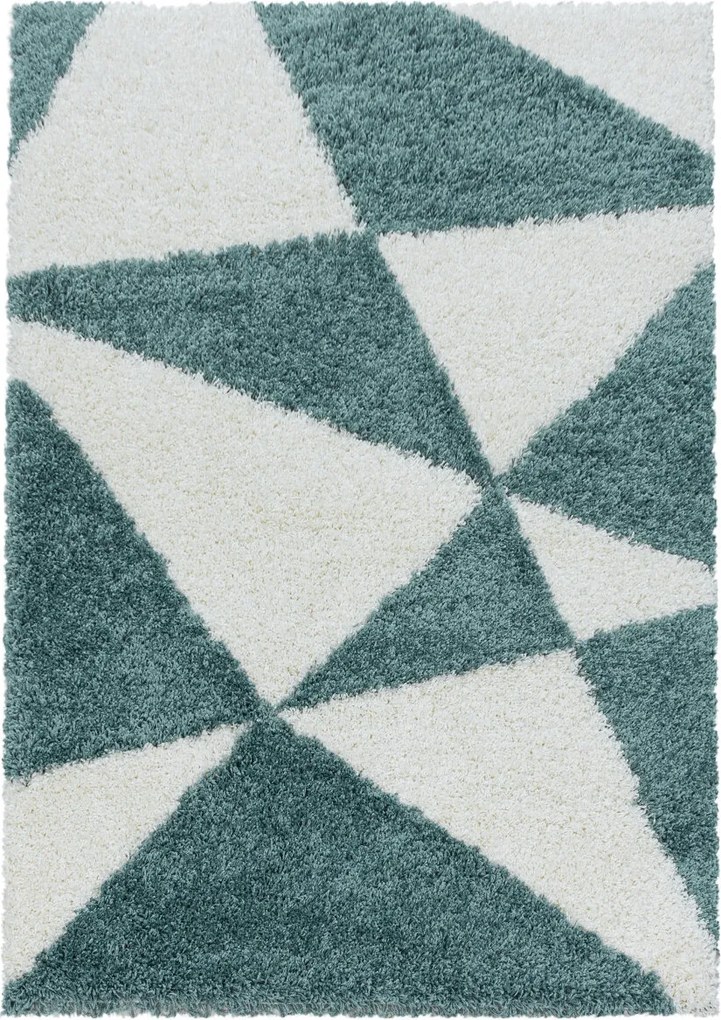Covor Shaggy Antioch, Albastru/Crem 60x110
