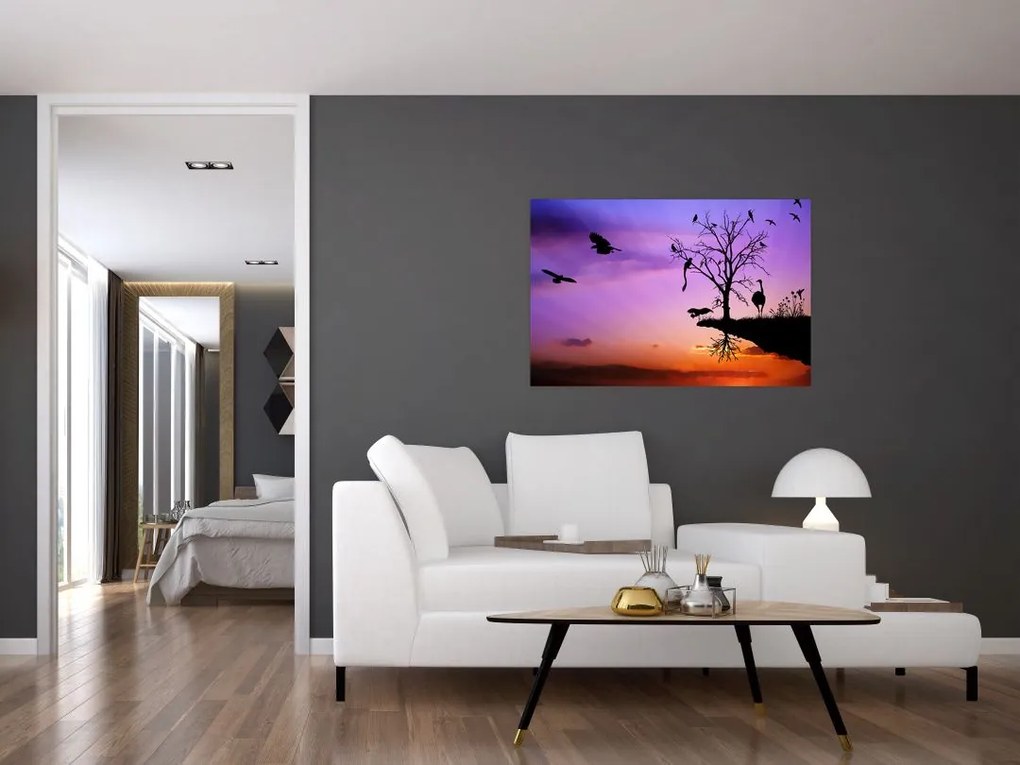 Tablou - Siluetele animalelor (90x60 cm)