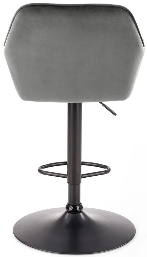 Scaun de bar H103 velvet gri