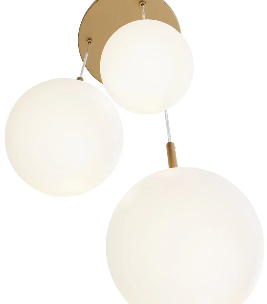 Lustra cu 3 pendule design modern Basic form auriu