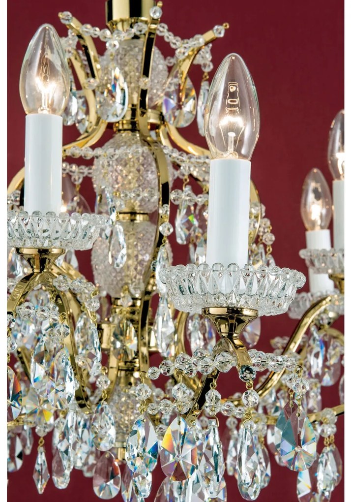 Candelabru de lux cristal Scholer Hirohito 6+3L 24K gold plated
