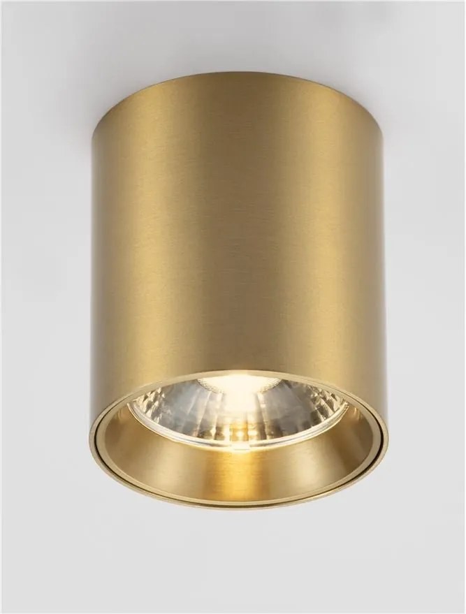 Spot aplicat LED design tehnic IRIS auriu mat