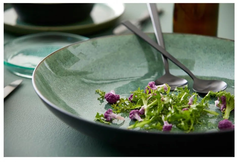 Bol verde/negru din gresie ø 40 cm Gastro Black/Green – Bitz