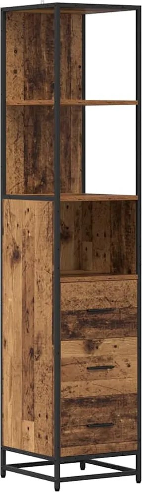 vidaXL Set de mobilier pentru baie Lemn Vechi 35 x 37,5 x 166 cm