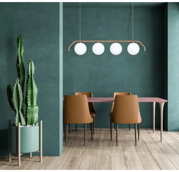 ITALUX PND-3300-4-HBR - Lustră pe cablu CARIMI 4xG9/5W/230V alamă