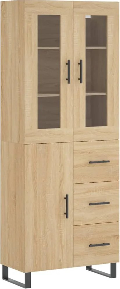 vidaXL Dulap înalt, stejar sonoma, 69,5x34x180 cm, lemn compozit