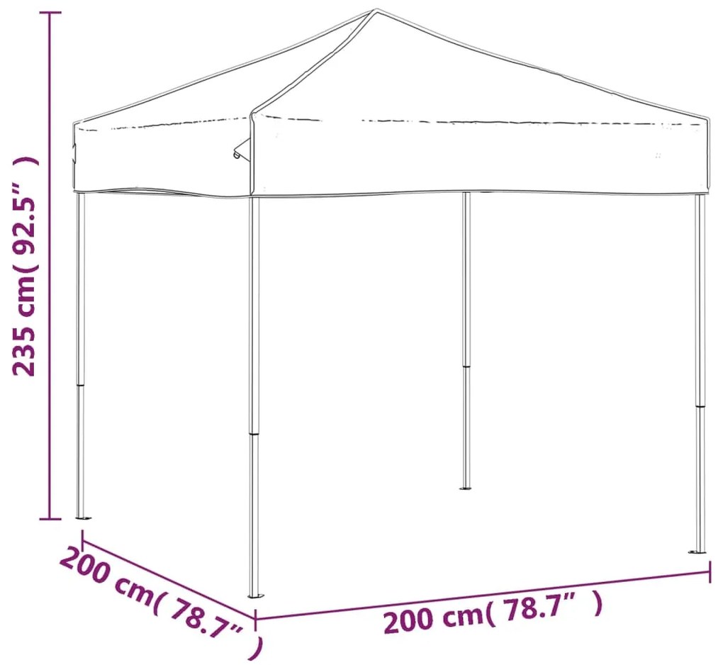 Cort pliabil pentru petrecere, albastru, 2x2 m Albastru, 2 x 2 m