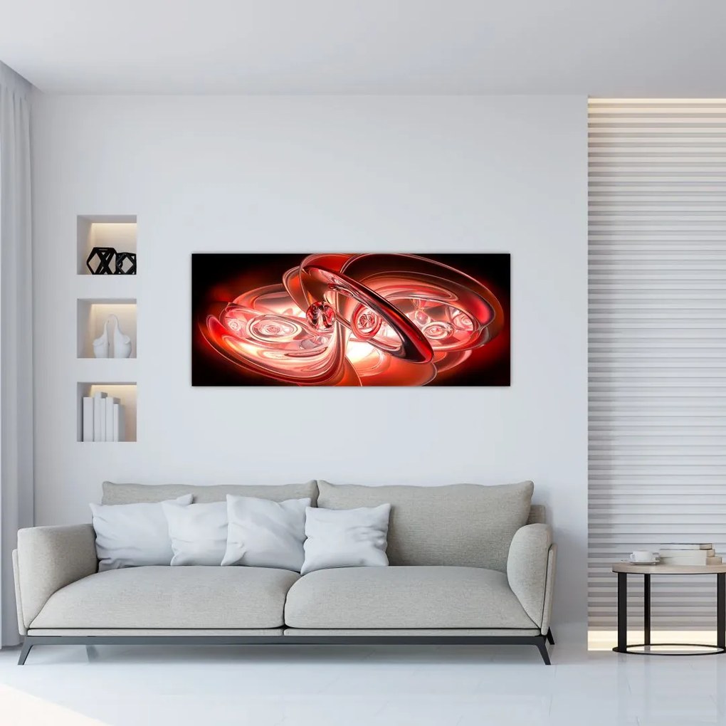 Tabloul - forme roșii (120x50 cm)