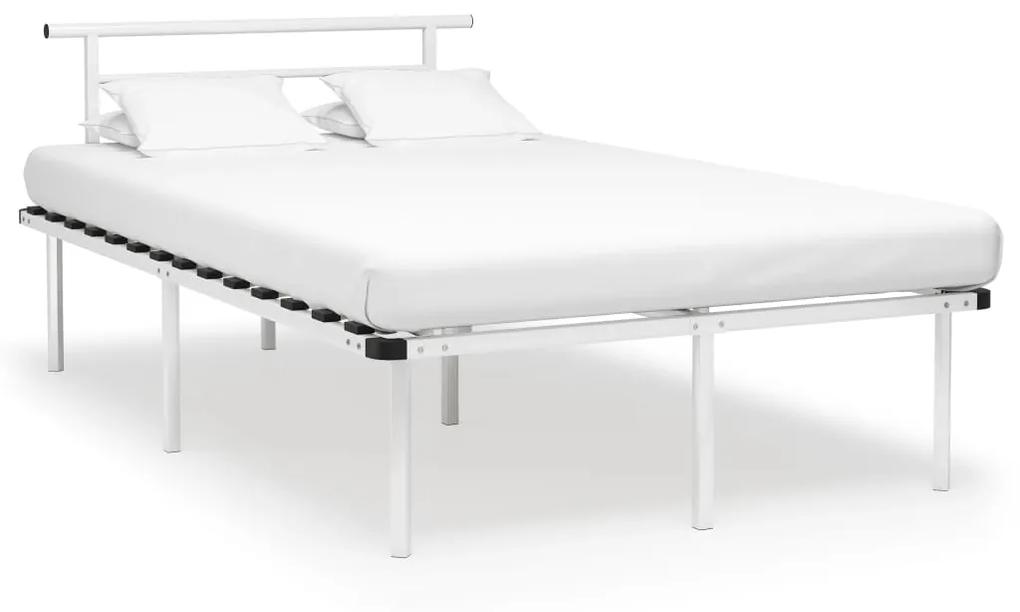 324827 vidaXL Cadru de pat, alb, 120 x 200 cm, metal