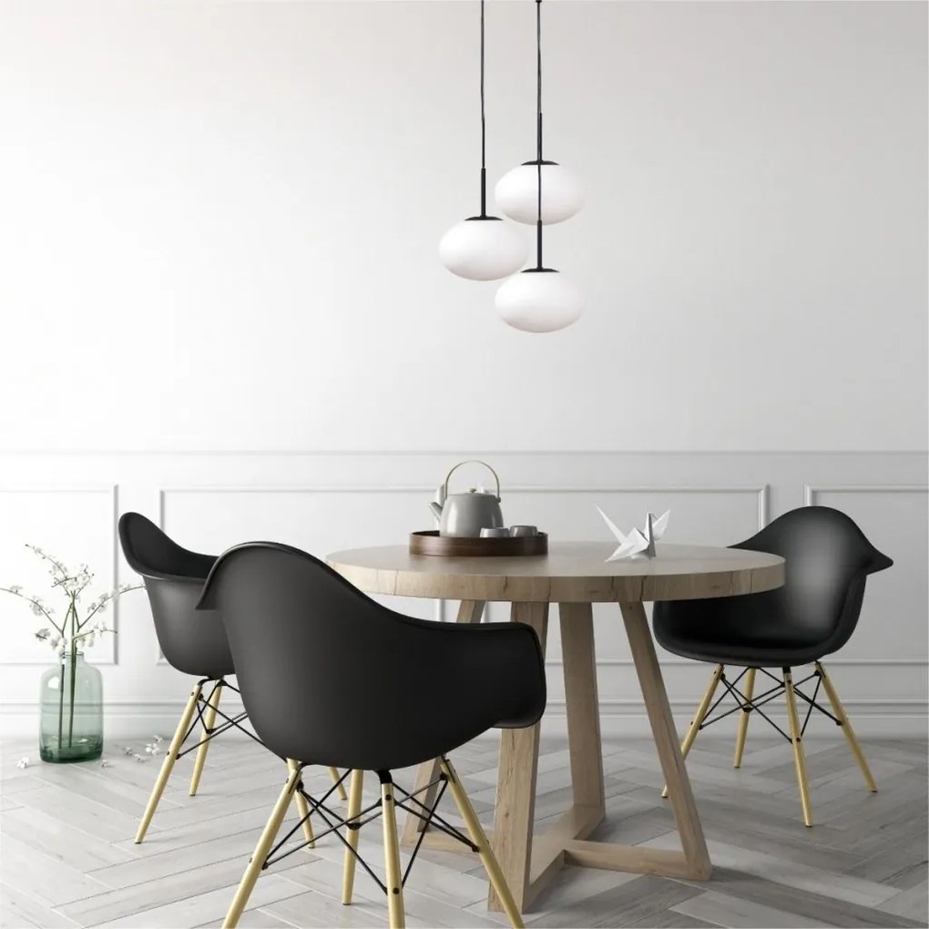 Lustra suspendata moderna Omi negru, 20cm