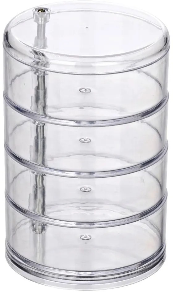 Organizator cu 4 compartimente pentru cosmetice Wenko Transparent