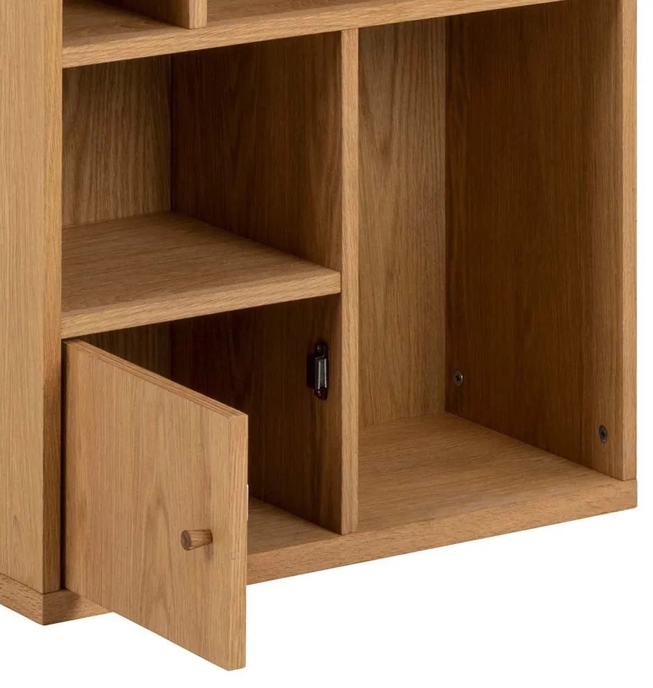 Bibliotecă în culoare naturală cu aspect de lemn de stejar 61x180 cm Rangoon – Actona