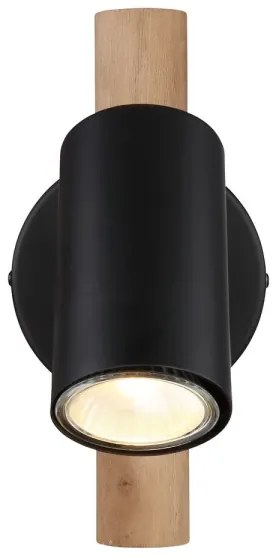 Spot de perete HERTI 1xGU10/5W/230V lemn/metal Globo 57913-1