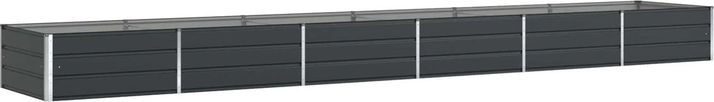 vidaXL Jardinieră Antracit 580 x 100 x 45 cm Oțel Galvanizat