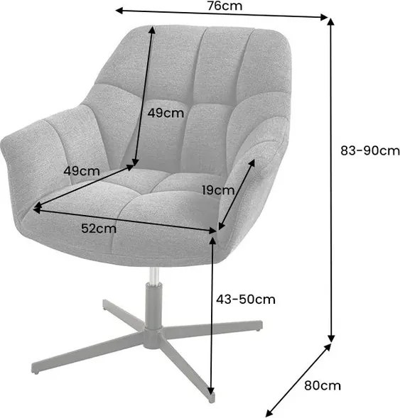Fotoliu pivotant cu inaltime reglabila PAPILLON catifea petrol
