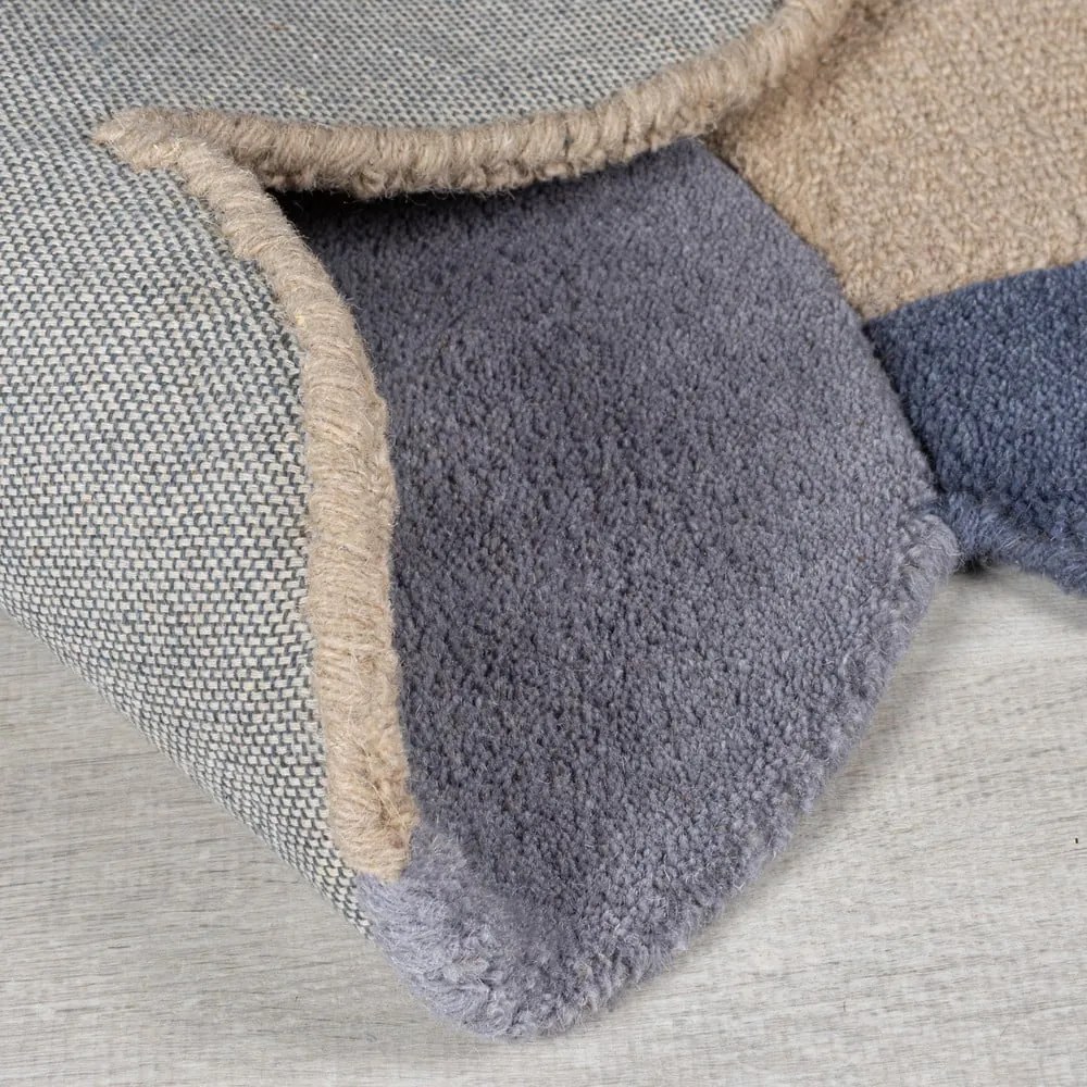 Covor bej țesut manual din lână 160x230 cm Mia Scallop Frame – Flair Rugs