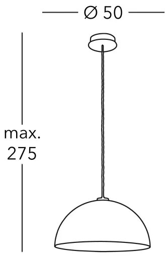 Lustră pe cablu CULT 1xE27/100W/230V d. 50 cm auriu Kolarz A1339.31.Co.VinAu/50