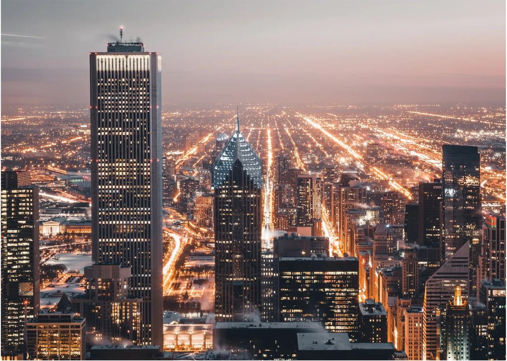 Tabloul cu metropolă luminată (70x50 cm)