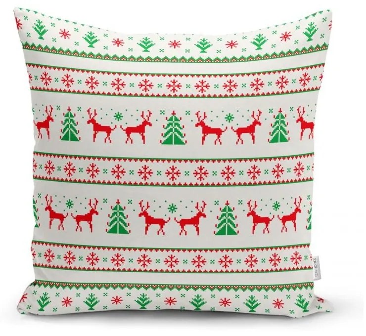 Set 4 fețe de pernă și un napron de masă cu model de Crăciun Minimalist Cushion Covers Nordic Knit