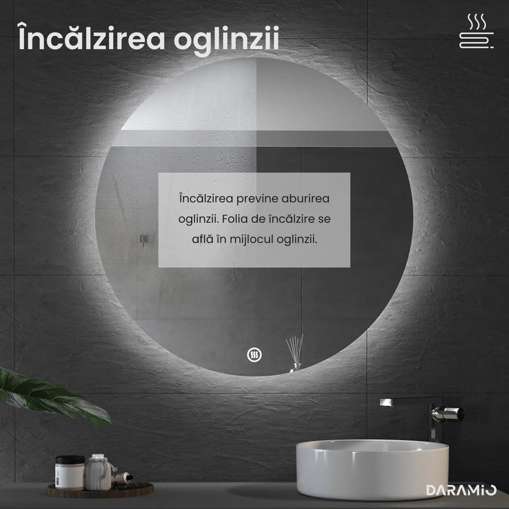 Oglindă semilună cu LED G9
