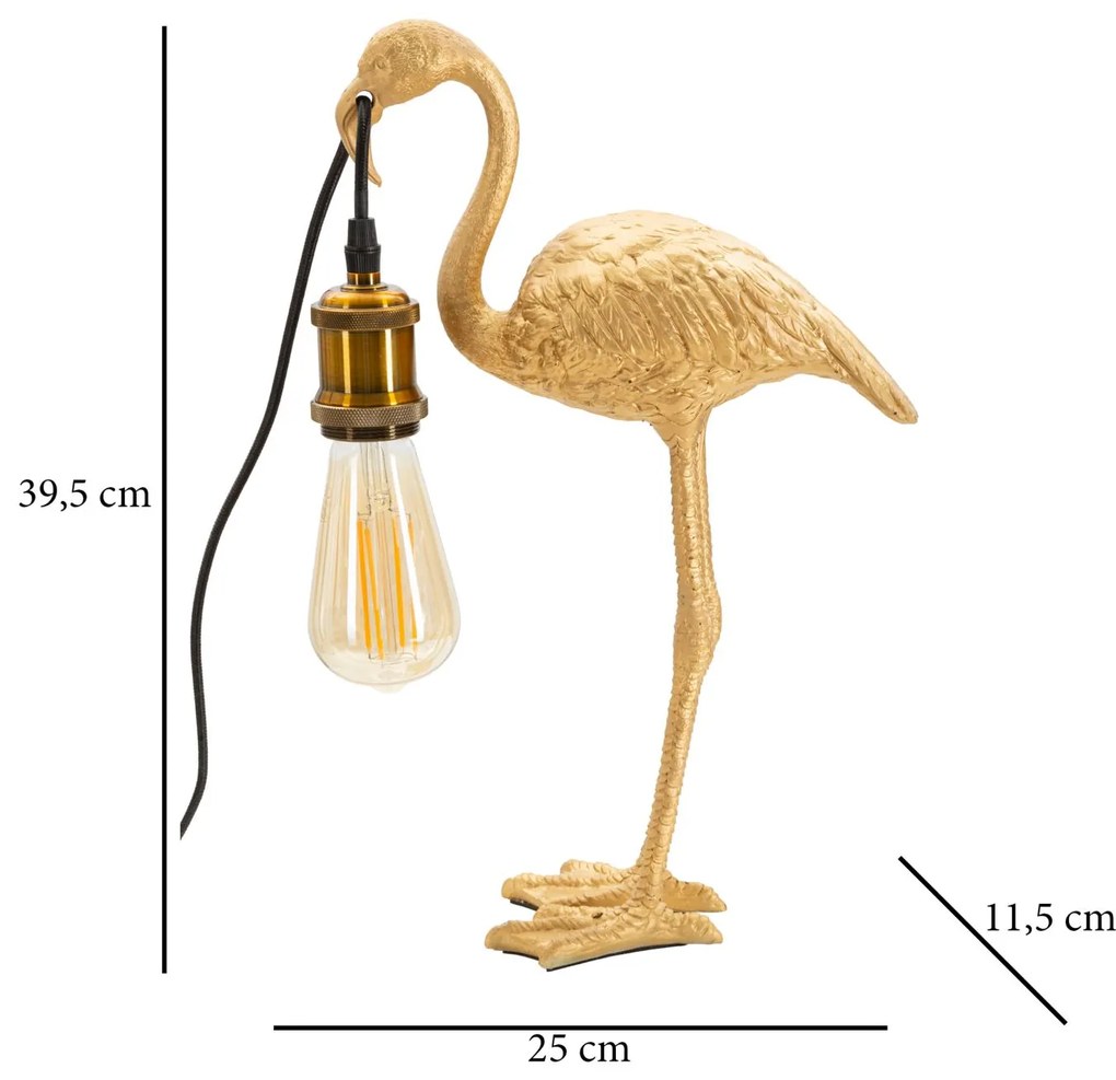 Mauro Ferretti Lampa De Masa Flamingo cm 13X11,5X39,5 | Aosom Romania