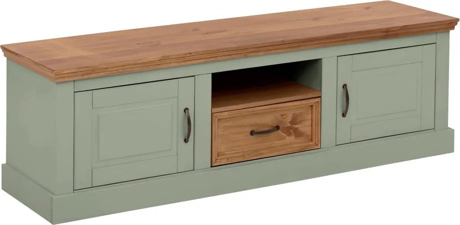 Comodă TV verde-deschis din lemn de pin 160x50 cm Selma – Støraa