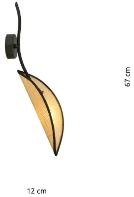 Aplică LOTUS 1xE14/10W/230V negru/bej