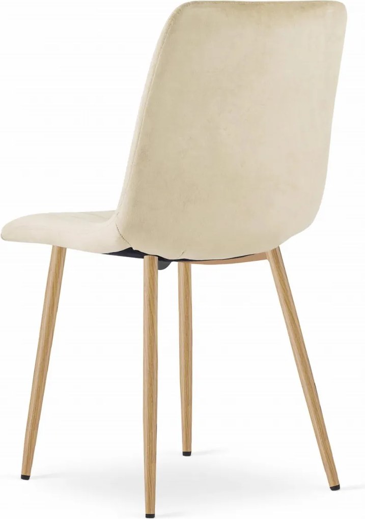 OFERTA Scaun de catifea crem LAVA clasa II