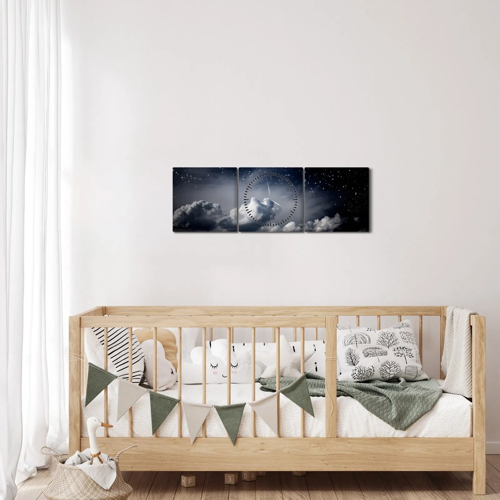 Tablou - Cerul înstelat (cu ceas) (90x30 cm)
