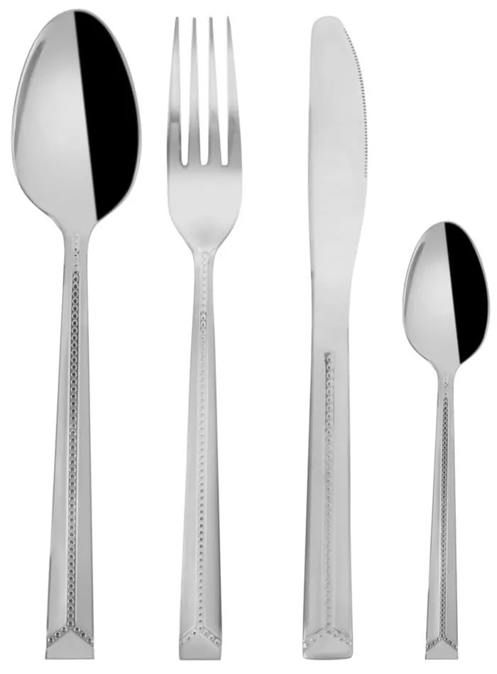 Tacâmuri argintii din oțel inoxidabil 24 buc. Bright – Orion