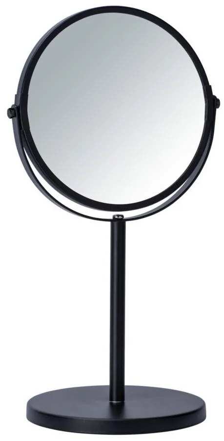 Oglindă cosmetică ASSISI, Ø 17 cm, neagră, WENKO