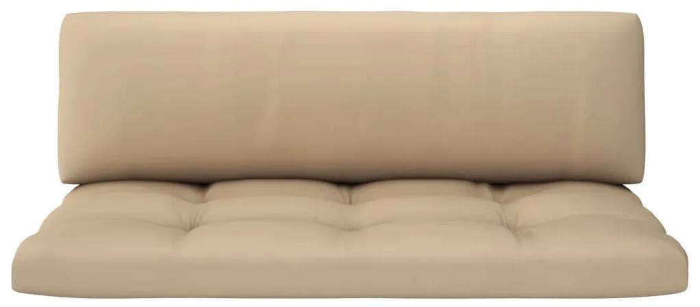 Canapea de mijloc din paleti de gradina, lemn pin gri tratat Bej, canapea de mijloc, Gri, 1