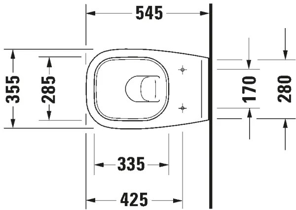 Duravit 25350900002 - Vas WC suspendat D-CODE, ceramică, alb lucios