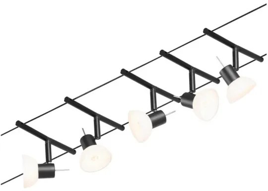 Paulmann 94450 - Set 5x GU5,3/10W spot SHEELA 230V negru