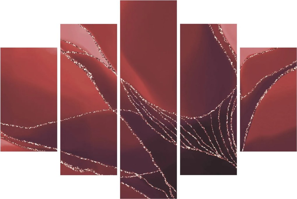 Tablou - Floare abstractă roșie N⁰2 (150x105 cm)