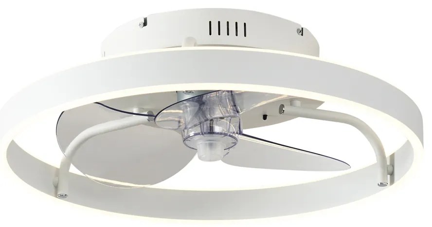 Ventilator de tavan alb 50cm incl. LED Dimmable cu telecomandă - Maddy