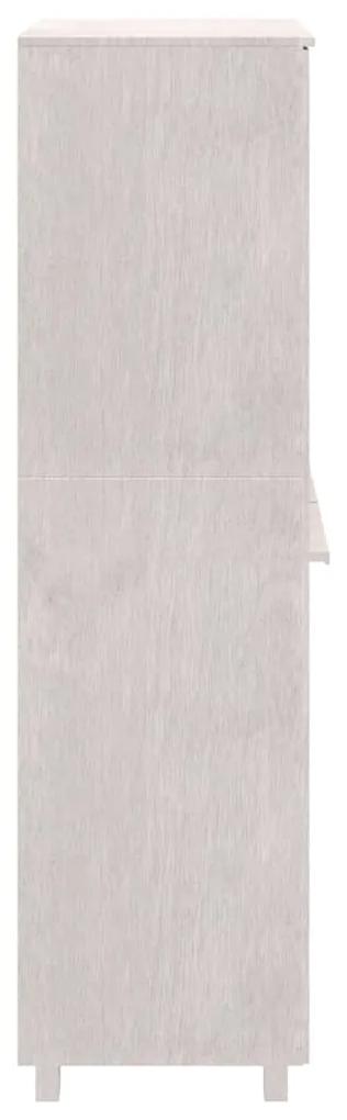 Sifonier, alb, 89x50x180 cm, lemn masiv pin Alb, 1