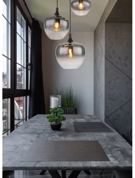 Lustră pe cablu MAXY 3xE27/40W/230V negru Globo 15548-3H