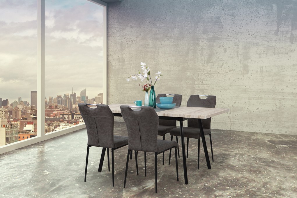 Set masă dining extensibilă cu 4 scaune