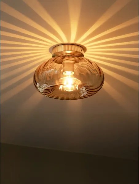 Osram - Plafonieră GOLD GLASS 1xE27/12W/230V diametru 28 cm auriu/fumuriu