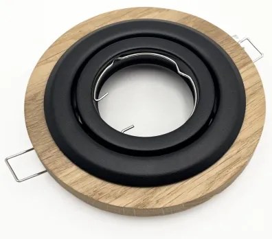 Plafonieră pentru tavan fals TOBBY 1x GU10/20W/230V Ø 11,5 cm stejar/negru