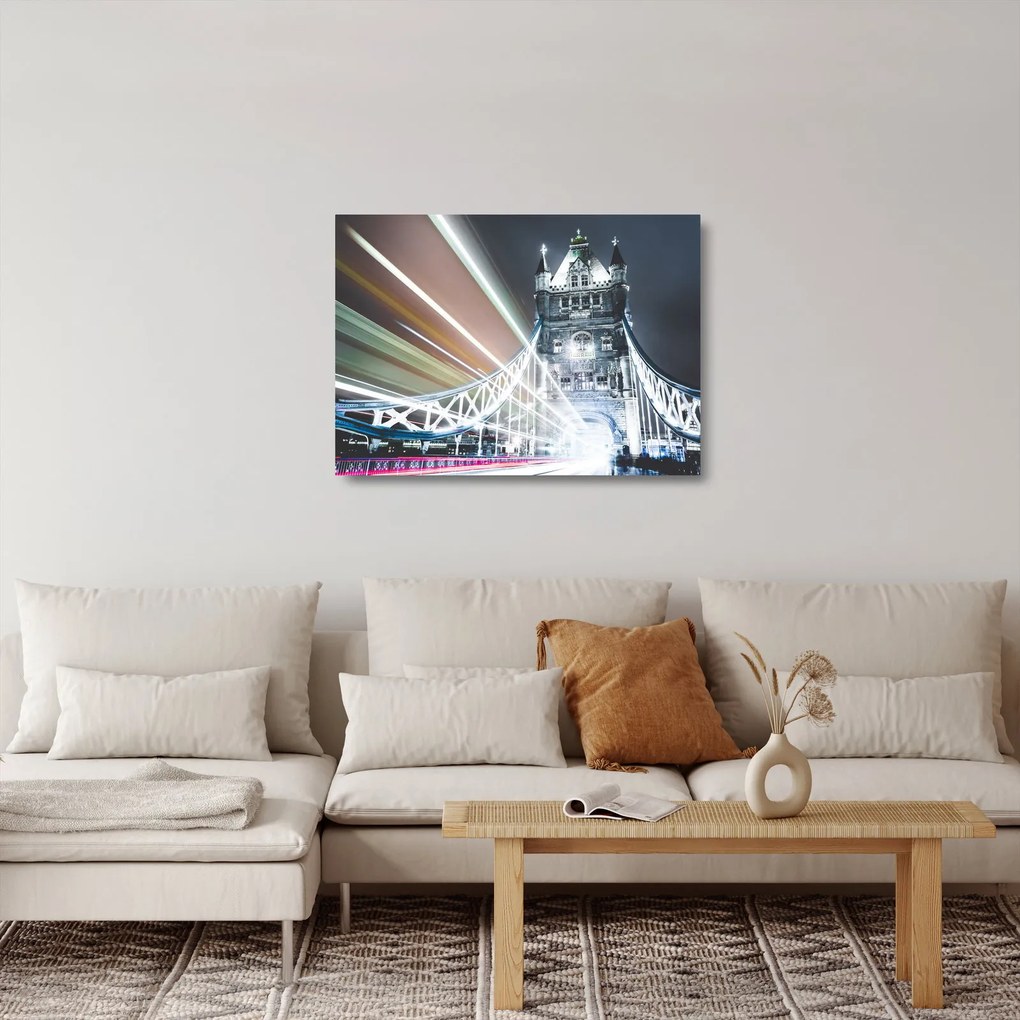 Tablou pe sticlă cu Tower Bridge (70x50 cm)